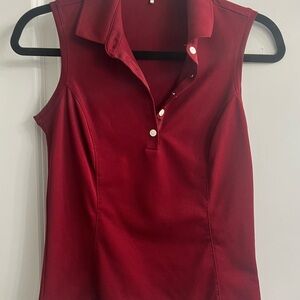 Nike Maroon Sleeveless Golf Blouse